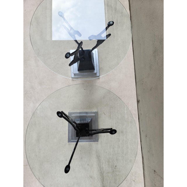 Black Art Deco Round Side Table For Sale - Image 8 of 11