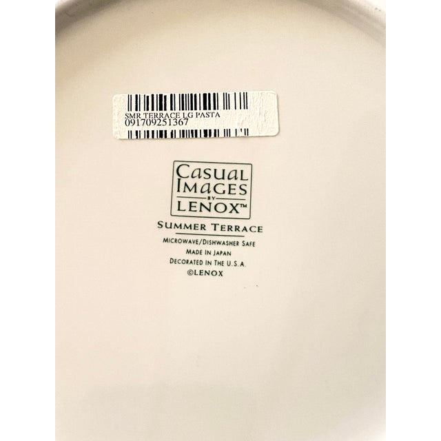 Cream Lenox Summer Terrace Serving Bowl Mint Condition Late 20th Century For Sale - Image 8 of 10