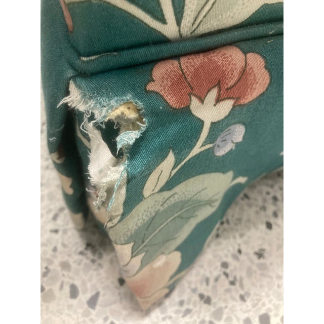 Vintage 1980s Drexel Heritage Cottage Core Boho Barrel Club Chairs in Green Floral Motif - A Pair For Sale - Image 11 of 11