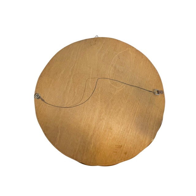 Vintage French Twisted Rattan Round Wall Mirror, 1970s For Sale - Image 6 of 15