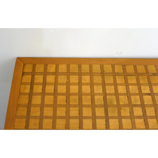 Mid-Century Wood Coffee Table with Graphic Marquetry and Grid Pattern, 1950s For Sale - Image 10 of 13