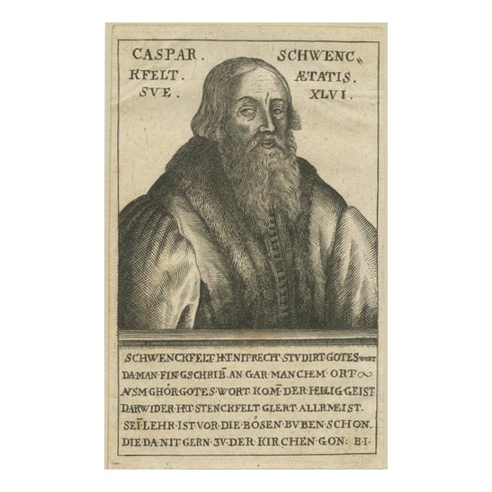 After Frantz Friderich, Caspar Schwenckfeld Portrait, 1500s, Engraving For Sale