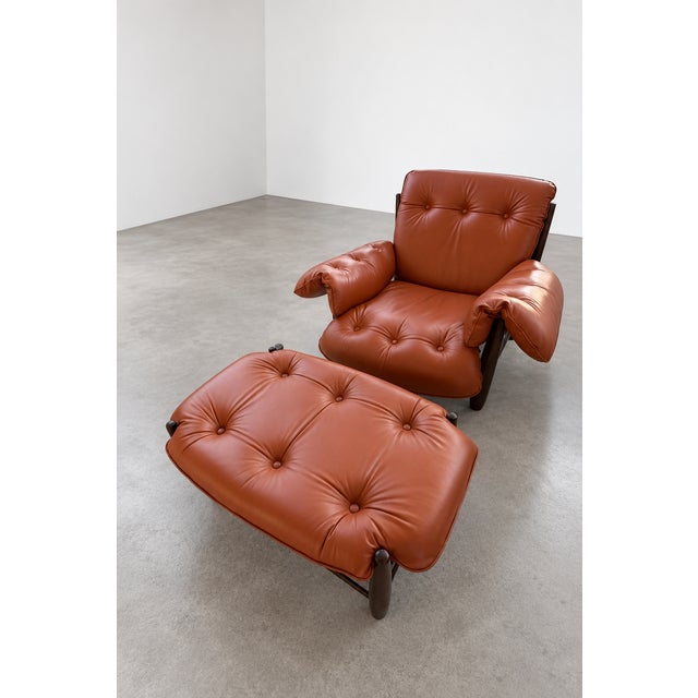 Set of Mole Lounge Chair and Ottoman by Sergio Rodrigues for Oca, 1969 For Sale - Image 3 of 18