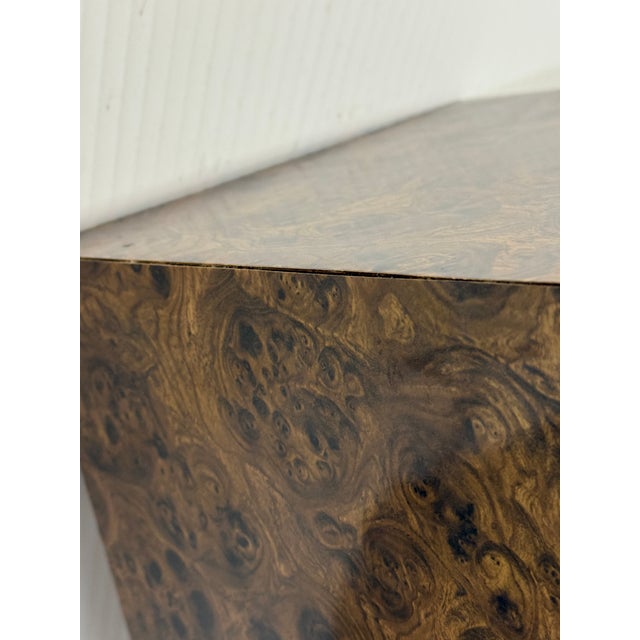 Burl Wood Veneer Pedestals, Set of Three For Sale - Image 14 of 18