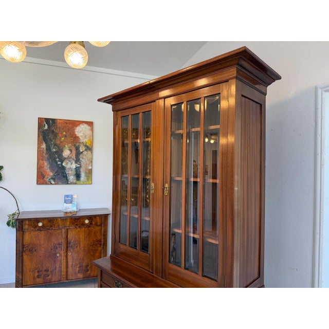 Antique Art Nouveau Display Bookcase, 1890s For Sale - Image 9 of 14