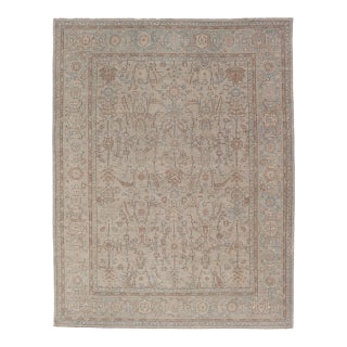 Tabriz Designed Rug in Pale Sand by Keivan Woven Arts 9'10 X 13'8 For Sale