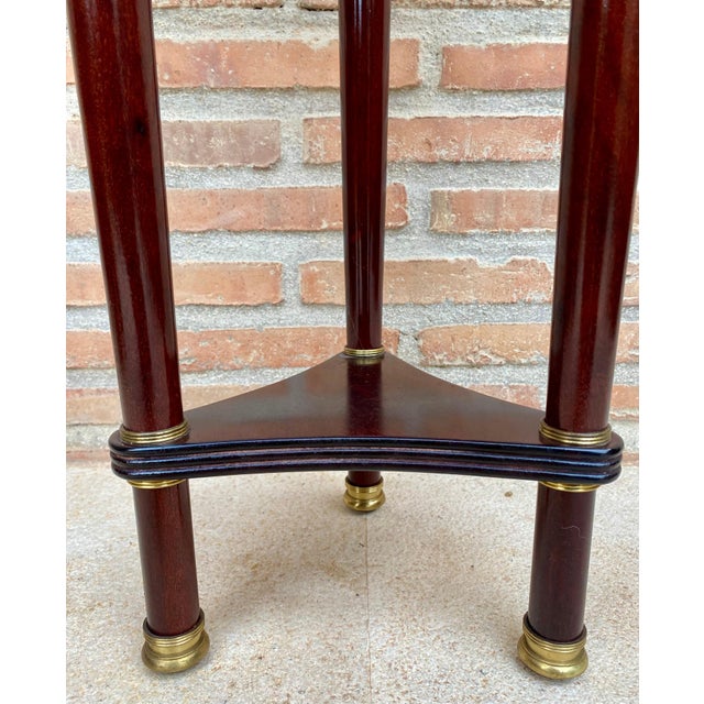 French Style Round Wood Pedestal Table or Plant Stand, 1950s For Sale - Image 10 of 18