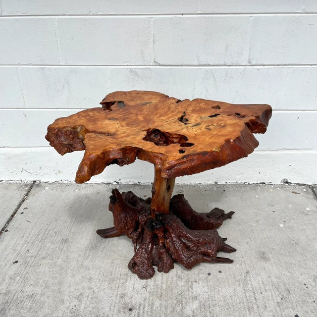 Vintage Live Edge Cypress Root Side Table For Sale - Image 13 of 13