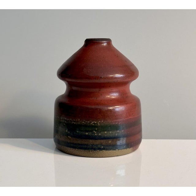 Mid-Century Modern Sculptural Studio Ceramic Art Vase by Jürgen Riecke, Germany, 1960s For Sale - Image 3 of 12