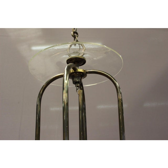 20th Century Six-Light Brass Lantern, 1950s For Sale - Image 6 of 14