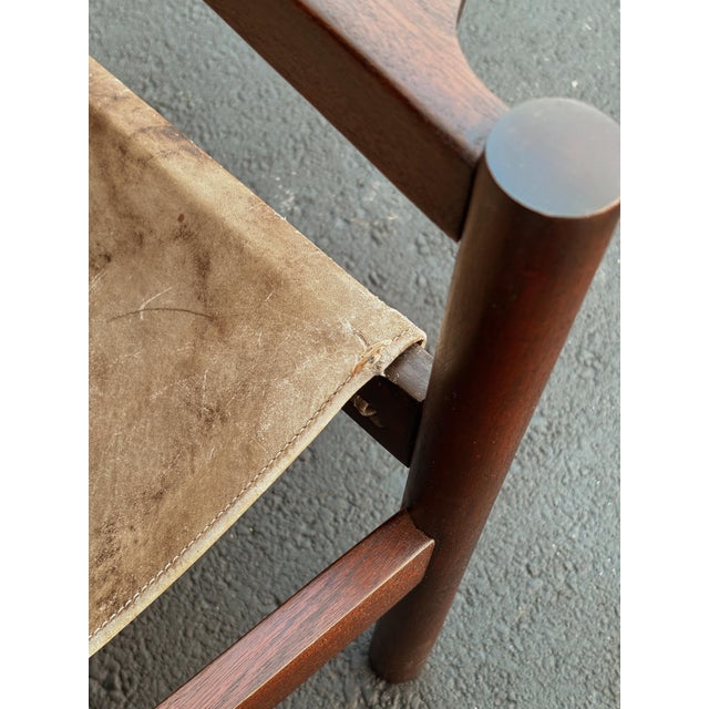 1960s Michel Arnoult Roxinho Leather Safari Chairs - Set of 2 For Sale In Columbus - Image 6 of 6