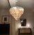 Italian Art Deco Gold and Pink Chandelier in Murano Glass, 2000s For Sale - Image 16 of 17