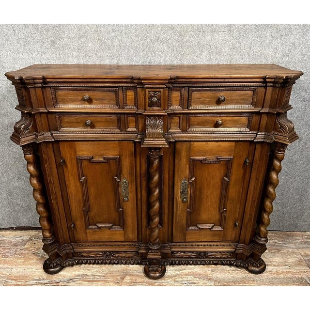 Alsatian Stained Solid Wood Buffet For Sale - Image 4 of 8