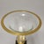 Tall Glass Hurricane Candle Lamp With Marble and Brass Base For Sale - Image 4 of 5
