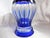 American 1950s Large Blue Cut to Clear Vase For Sale - Image 3 of 7