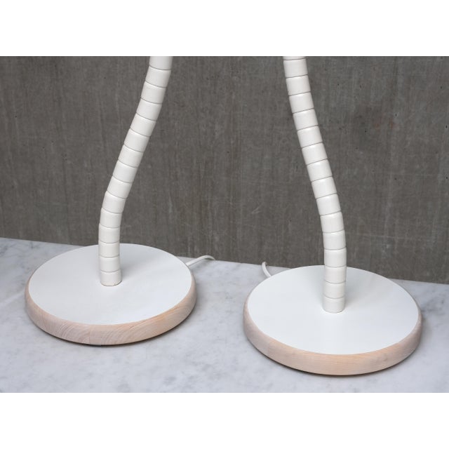 White Table Lamps with Josef Frank Shades from Markslöjd, Sweden, 1970s, Set of 2 For Sale - Image 10 of 13