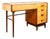 Mid Century Modern Vanity Desk Birch Walnut Drawers Mirror Italian Blonde Wood For Sale