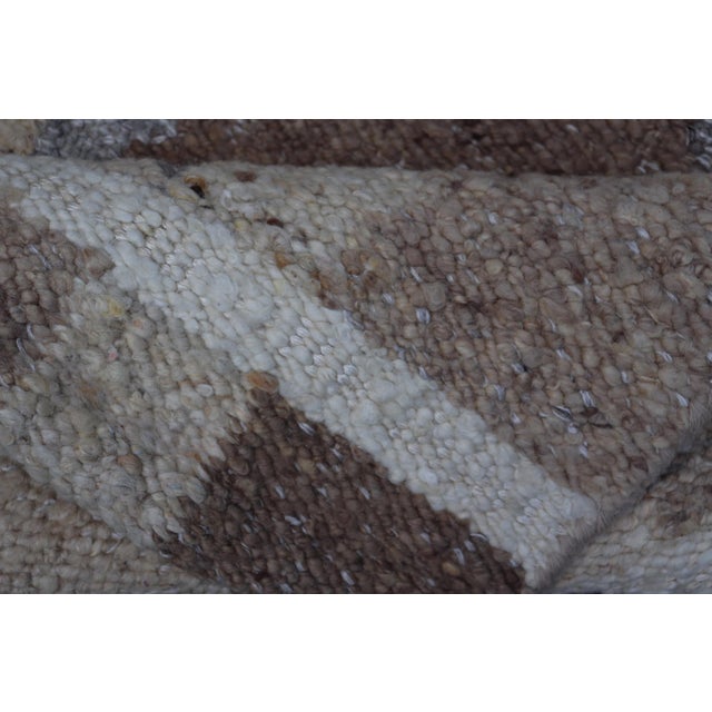 Cream Geometric Scandinavian Flat-Weave Rug by Keivan Woven Arts, 3'0 X 5'2 For Sale - Image 8 of 9