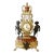 Mantle Clock Ormolu Bronze Gold Gilded 1970s Italian Marble French Ormolu Magnificent For Sale