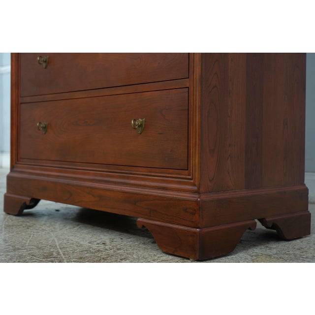 Wood Stickley Cherry Marseilles 6 Drawer High Chest For Sale - Image 7 of 15