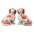 Pair of Mid 20th Century Staffordshire Red & White Ceramic Mantle Spaniel Dogs Figurines For Sale