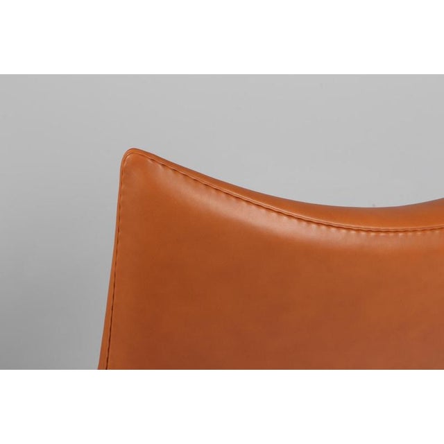 Set of Model CH445 Wing Chair and Ottoman in Full Grain Leather by Hans J. Wegner, 2000s, Set of 2 For Sale - Image 11 of 12