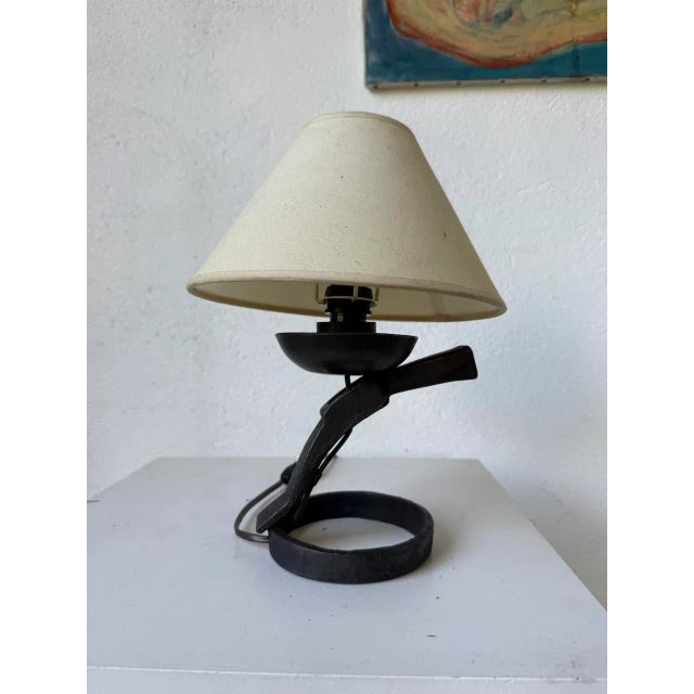 Brutalist Metal Lamp, 1950s For Sale - Image 11 of 18