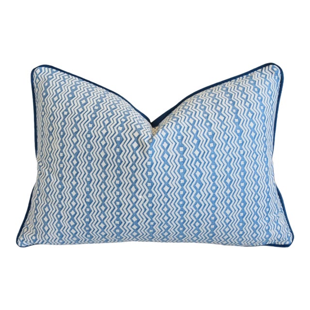 Venetian Italian Designer Mariano Fortuny Itzina Feather/Down Pillow 25" X 17" For Sale