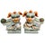 Celadon Mid 20th Century Chinese Famille Verte Style Glazed Ceramic Foo Dogs - A Pair For Sale - Image 8 of 10