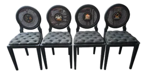 Freemason Chairs, 1800s, Set of 4