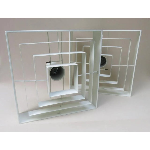 Space Age White Metal Ceiling Lamps, 1970s, Set of 2 For Sale - Image 14 of 18