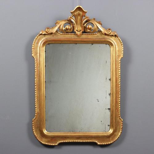 Carved and Gilded Wooden Mirror For Sale - Image 12 of 12