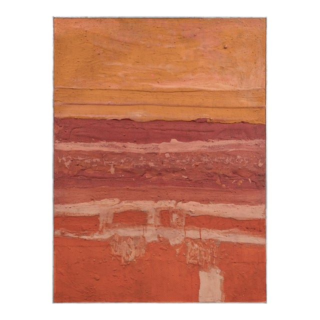 'Sun Glow' by Lundy Siegriest, Mid-Century Large Abstract in Saffron and Rust, San Francisco Bay Area For Sale
