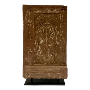 Antique Terracotta Palace Fragment on Stand Sculpture