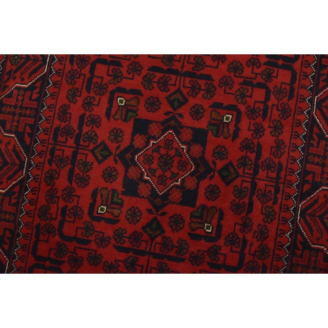 Textile Turkmen Runner 2’7” X 9’1” Red Wool Tribal Hand-Knotted Oriental Rug For Sale - Image 7 of 12