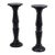 Pair Black Marble Pedestals For Sale