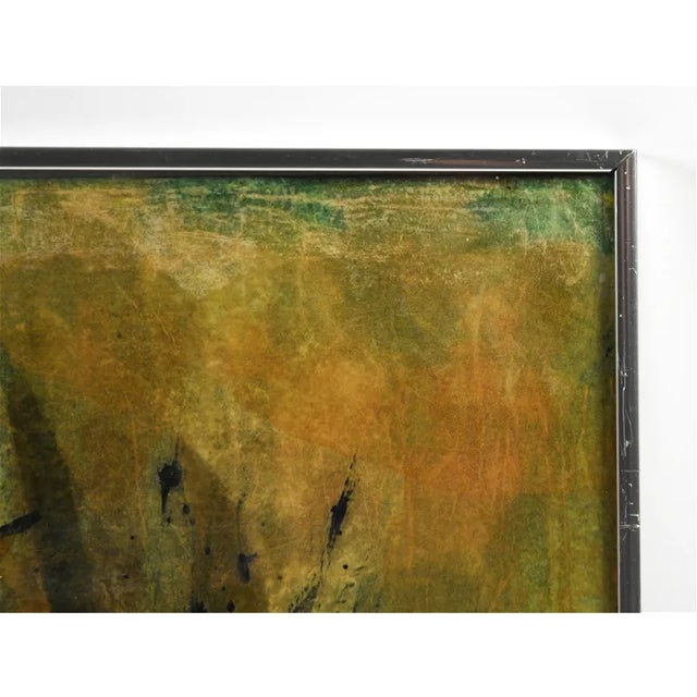 Ink and Tissue Paper Collage by Unknown Artist (1978) For Sale In Austin - Image 6 of 8