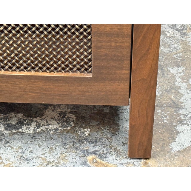 Bespoke Metal Mesh + Walnut Media Cabinet For Sale - Image 12 of 12