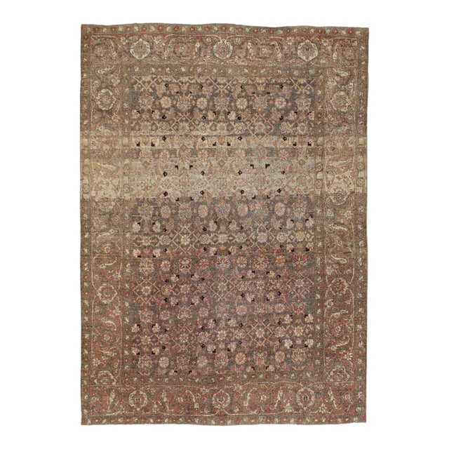 Galerie Shabab Collection Early 20th Century Handmade Persian Tabriz Accent Rug For Sale