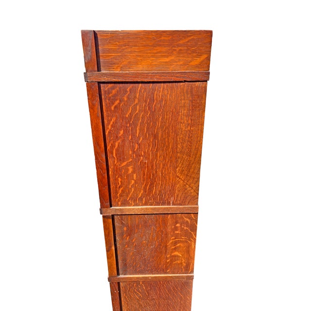 Antique Barrister Bookcase by Globe Wernicke in Tiger Oak Wood For Sale - Image 11 of 12