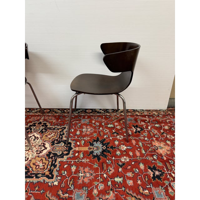 West Elm West Elm Mod Wrap Dining Chairs, Pair For Sale - Image 4 of 12
