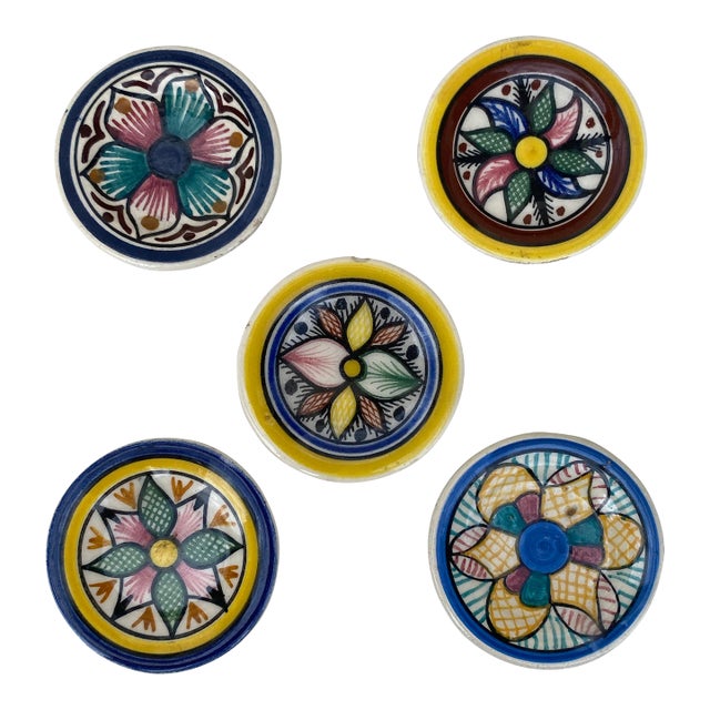 Butter Pats Henriot Quimper, Circa 1920-Set of 5 For Sale