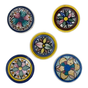 Butter Pats Henriot Quimper, Circa 1920-Set of 5