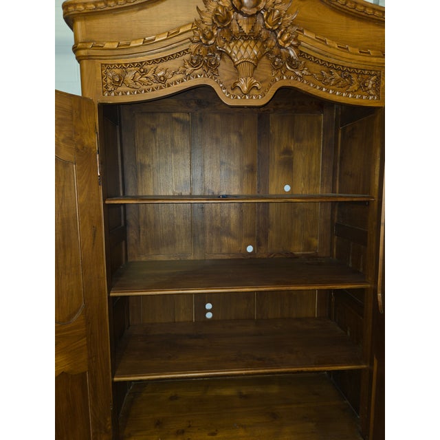 Wood 1980s French Wedding Armoire For Sale - Image 7 of 8