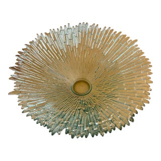Northern Lights Large Centerpiece Icicles Glass Bowl by Tauno Wirkkala For Sale