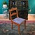Early 20th Century Duncan Phyfe Style Rose Carved Mahogany Side Chair Blue Gingham For Sale - Image 9 of 9
