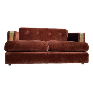 Vintage 1970’s Faux Fur Loveseat For Sale