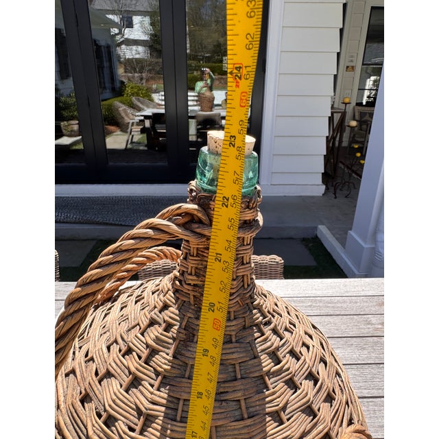 Brown Mid 20th Century French Wicker Demijohn For Sale - Image 8 of 10