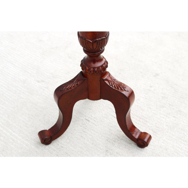 Vintage Traditional Chippendale Pedestal Plant Stand Table in Solid Mahogany For Sale - Image 17 of 17