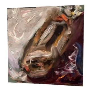 Contemporary Abstract Oil Painting, Small Space Art For Sale
